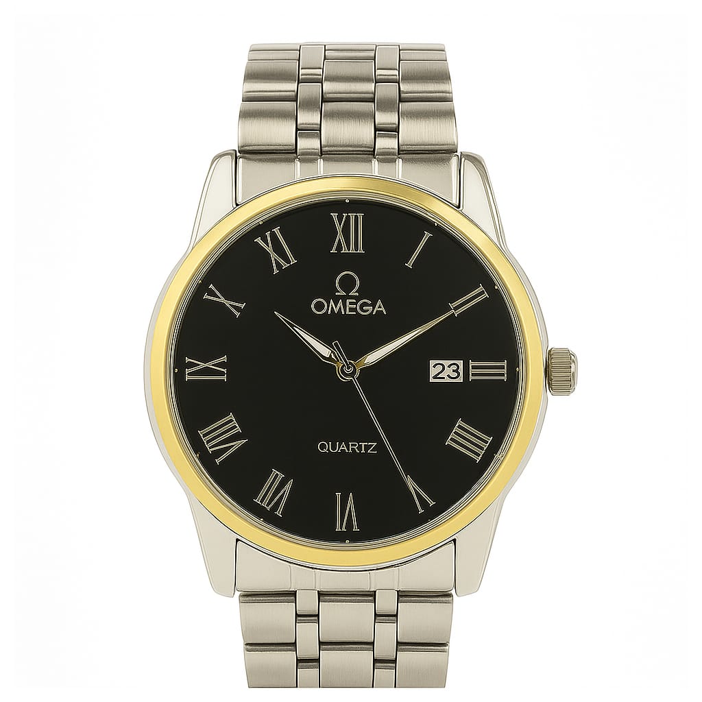 Omega Classic Gold Dial Men’s Quartz Watch